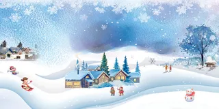 大寒节气雪后景色