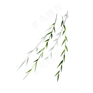 春风吹东柳树手绘装饰