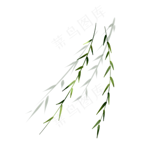 春风吹东柳树手绘装饰