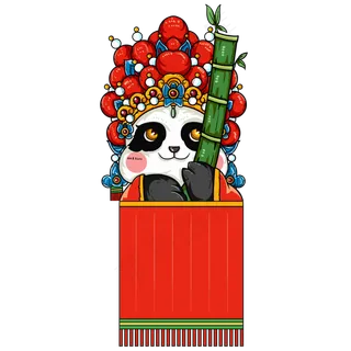 标题:国潮熊猫书签 标题:国潮熊猫书签