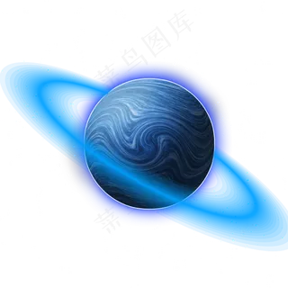 现代科技蓝色发光地球,免抠元素