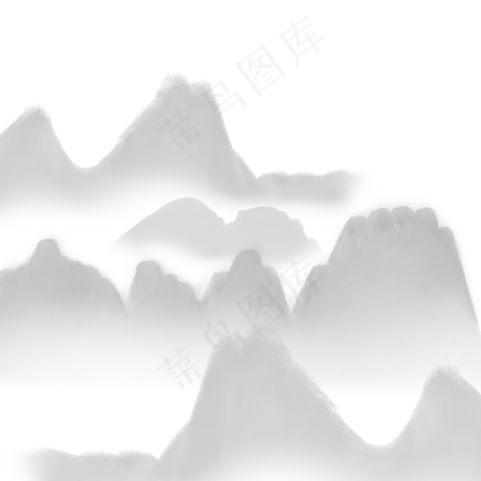 中国风山水水墨(2500X2500(DPI:300))psd模版下载