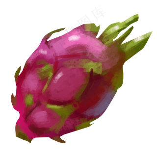 手绘卡通火龙果素材元素