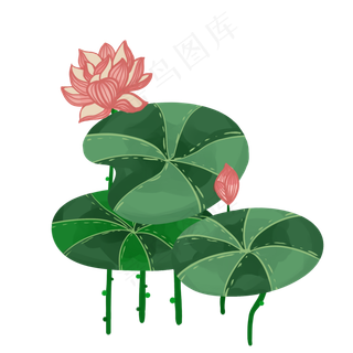 中国风新年阖家欢乐吉祥荷花