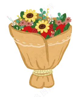 小清新花束PNG免抠图