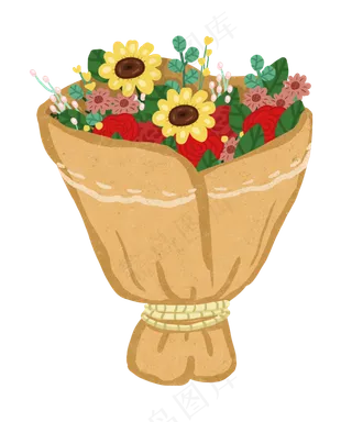 小清新花束PNG免抠图