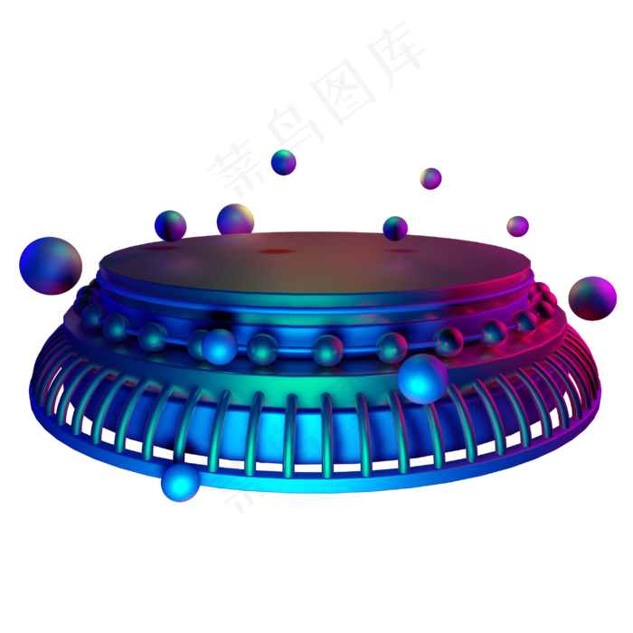 c4d立体蒸汽波舞台(3000*3000px 300 dpi )