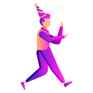 炫彩马戏团的小丑免抠图