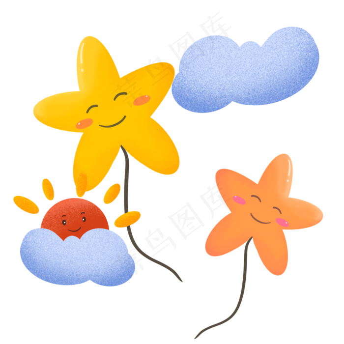 儿童节星星气球