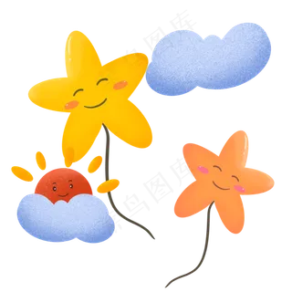 儿童节星星气球