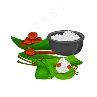 免扣卡通包粽子材料