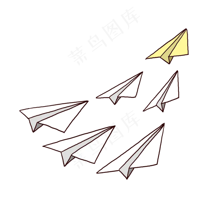 一堆纸飞机PNG免抠素材(2000*2000px 300 dpi )psd模版下载
