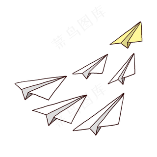 一堆纸飞机PNG免抠素材