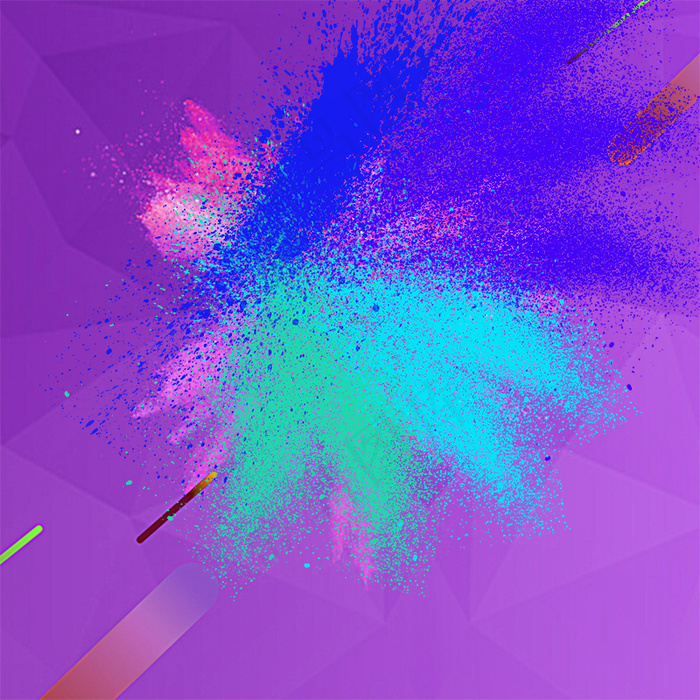 紫色渐变喷墨服装PSD分层主图背景素材