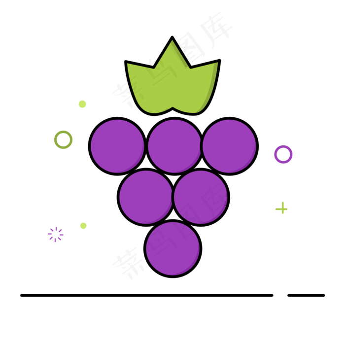 mbe风格水果葡萄(2000X2000(DPI:300))psd模版下载