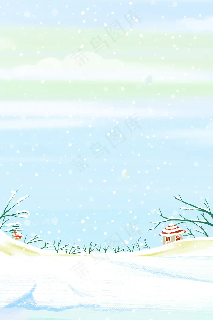 大寒卡通psd分层banner(3545*5315px 	      )psd模版下载