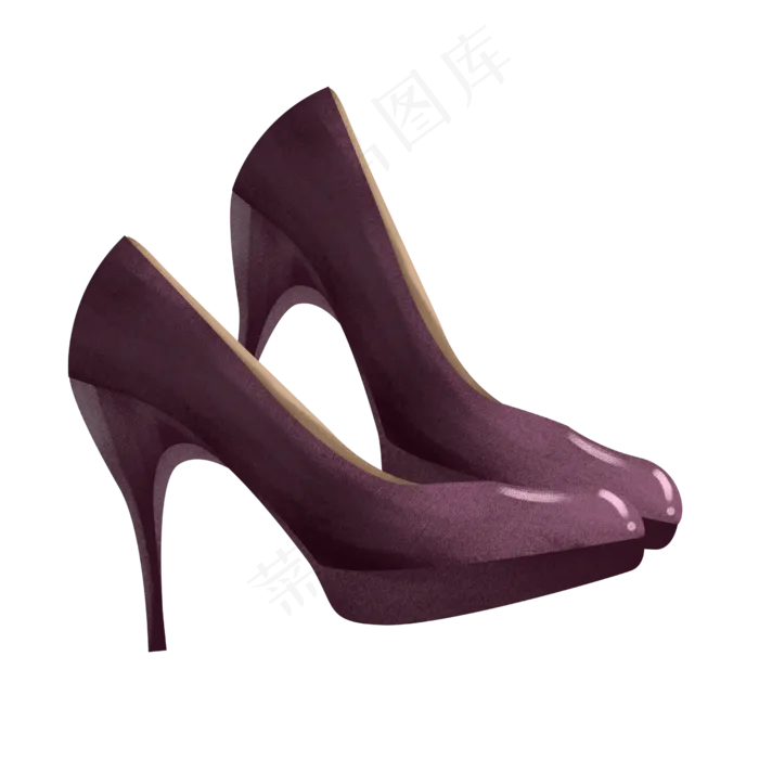 三八妇女节卡通手绘女王女神鞋之,免抠元素(2500X2500(DPI:300))psd模版下载