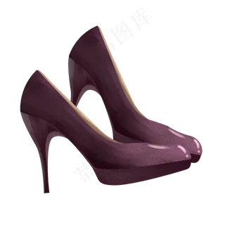 三八妇女节卡通手绘女王女神鞋之,免抠元素