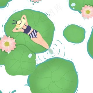 躺着晒太阳的女孩