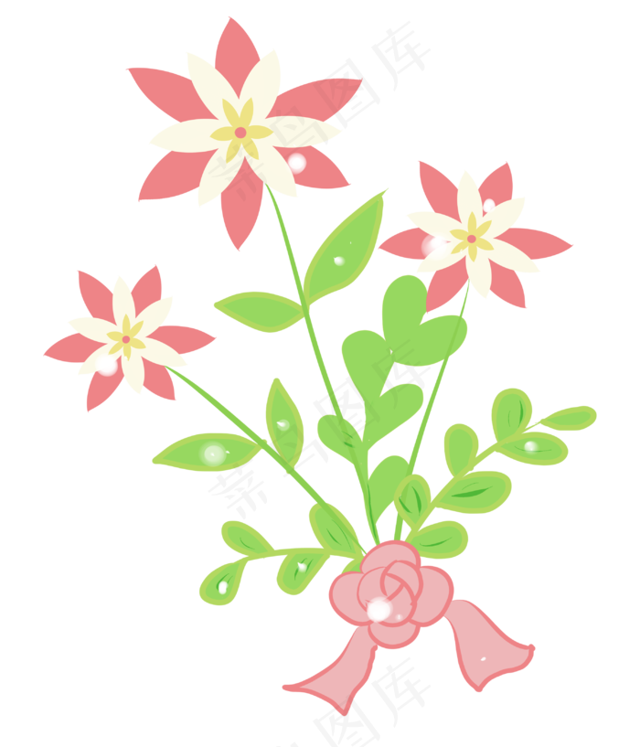鲜花枝条花束