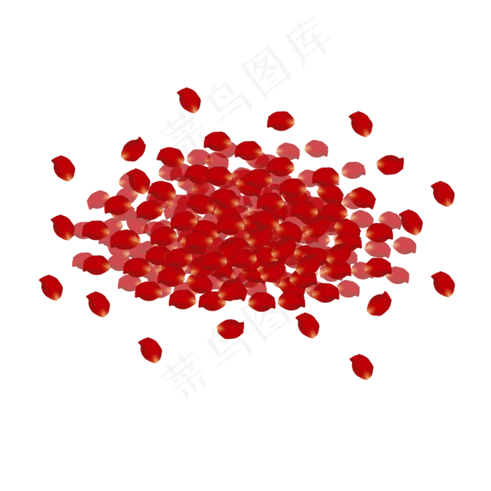 手绘玫瑰花瓣png素材