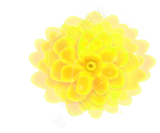 炫酷发光黄色荧光花效果免扣高清