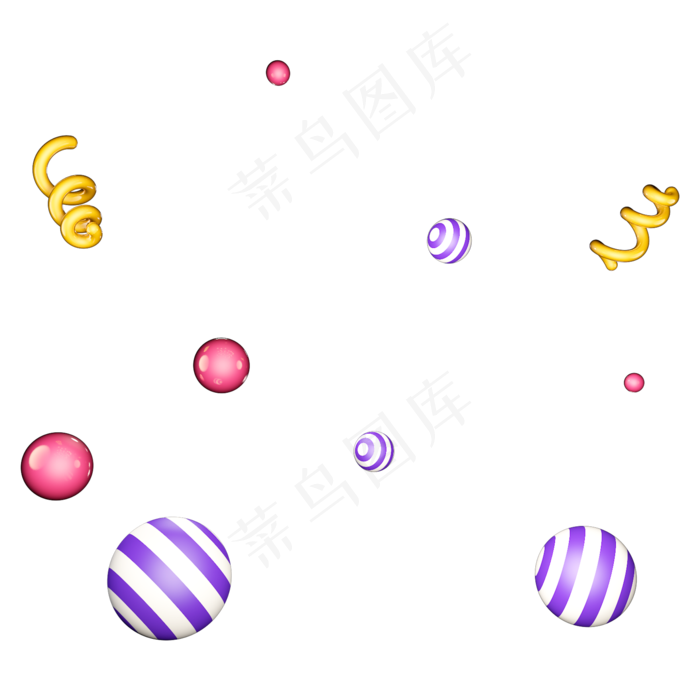 漂浮彩球元素