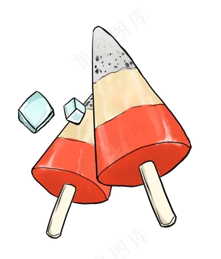 水果三色冰淇淋