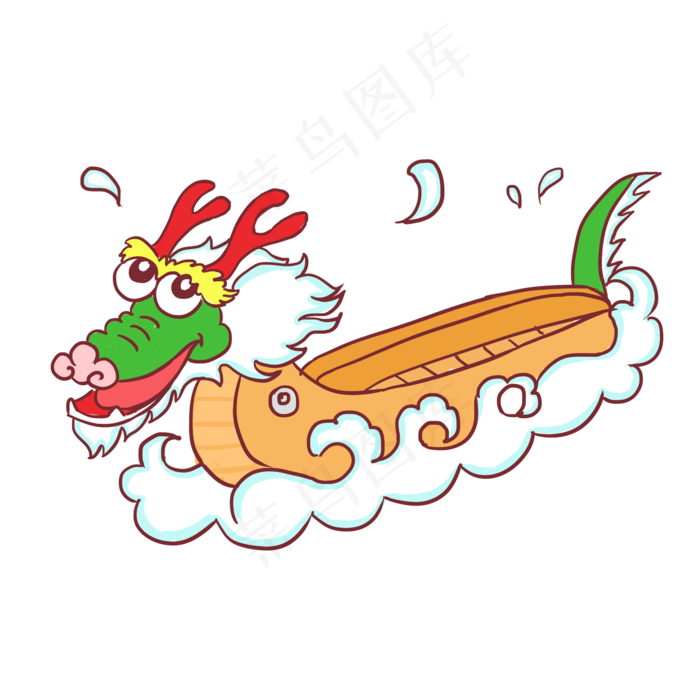 端午节赛龙舟船(2000X2000(DPI:300))psd模版下载