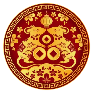 鼠年剪纸风素材,免抠元素 鼠年剪纸风素材,免抠元素