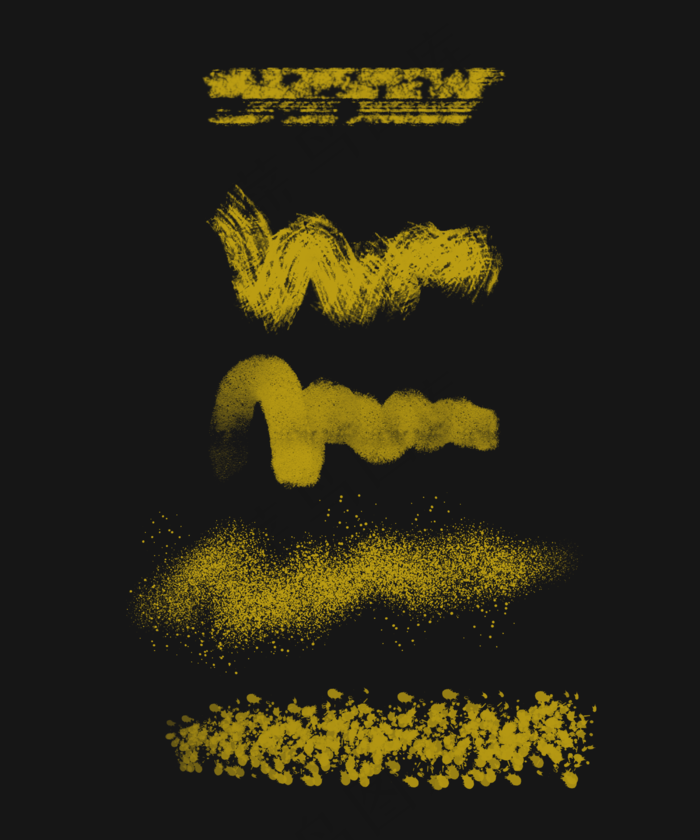 笔刷图案(2500X3000(DPI:300))psd模版下载