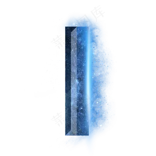 炫酷蓝色星空星辰字母I