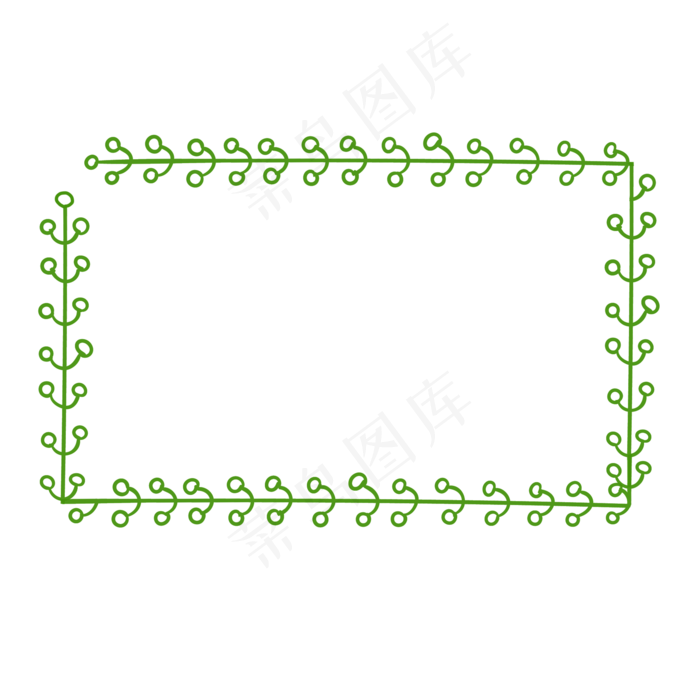 手绘边框绿植装饰藤曼(2000X2000(DPI:300))psd模版下载