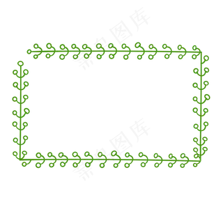 手绘边框绿植装饰藤曼