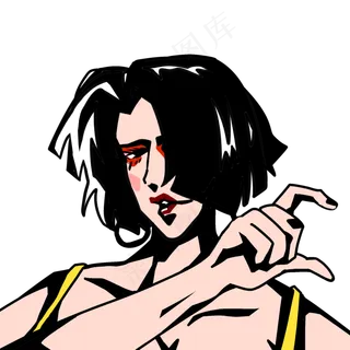 520暗黑哥特风格帅气摇滚黑色