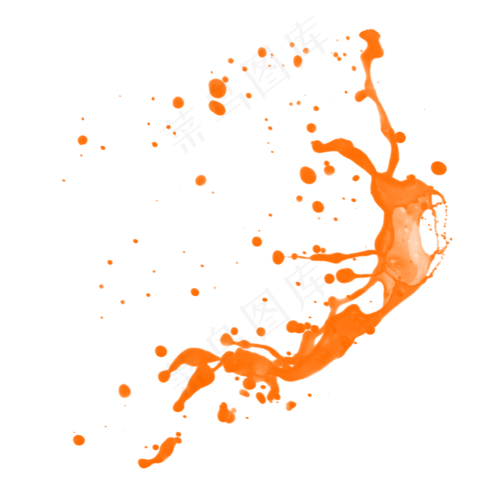 果汁橙汁飞溅,免抠元素(2000*2000px 300 dpi )psd模版下载