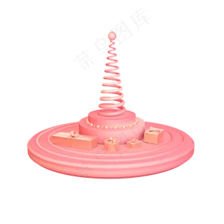 立体螺旋塔装饰舞台,免抠元素