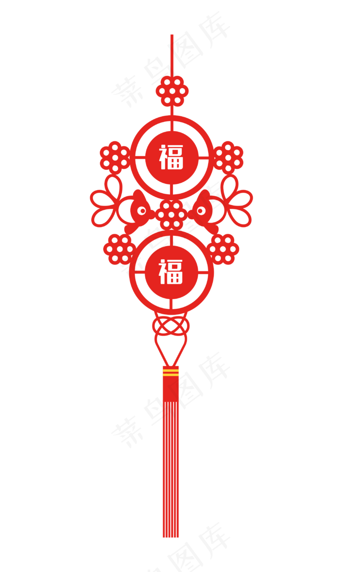 矢量年年有余中国结,免抠元素