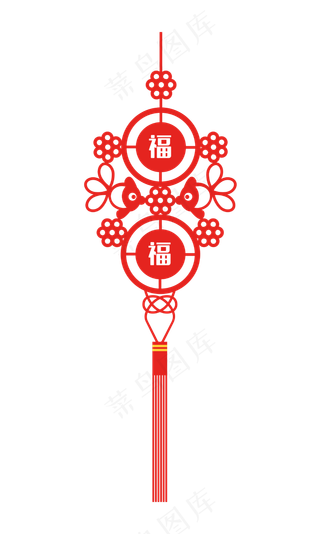 矢量年年有余中国结,免抠元素
