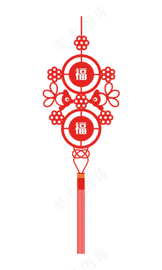 矢量年年有余中国结,免抠元素