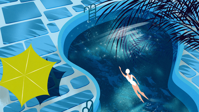 清新夏天酒店泳池度假风