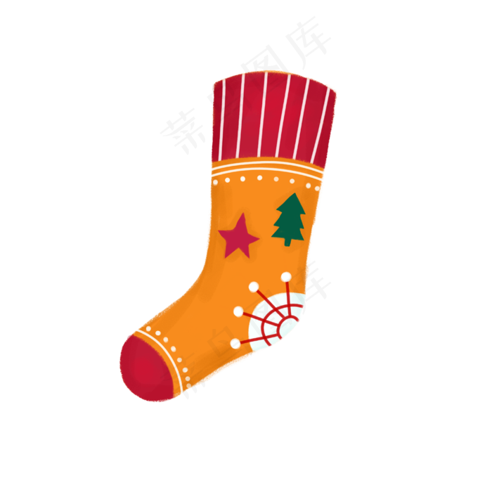 圣诞节针织袜子礼物平安夜PNG,免抠元素