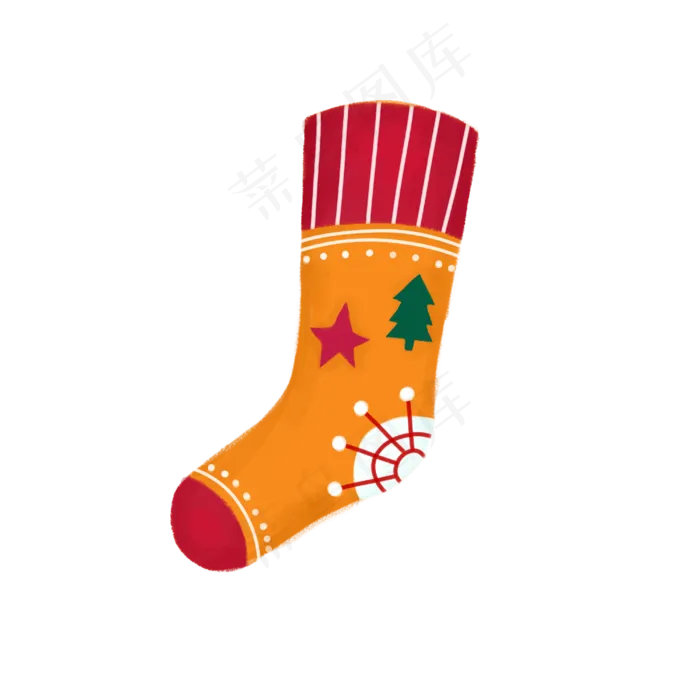 圣诞节针织袜子礼物平安夜PNG,免抠元素(4000X4000(DPI:300))psd模版下载
