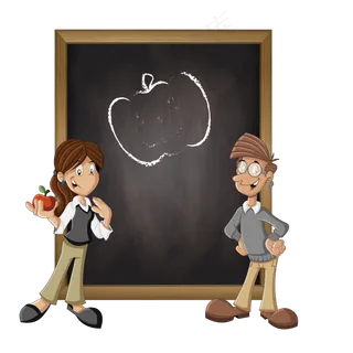 手绘卡通男孩女孩设计