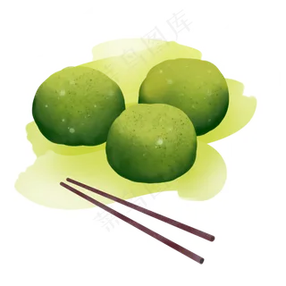 清明节青团手绘装饰 清明节青团手绘装饰