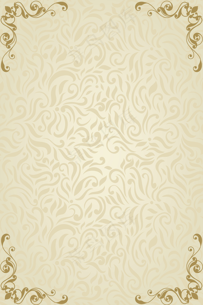 简约大气欧式边框背景