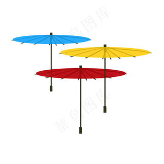 清明节雨伞png素材