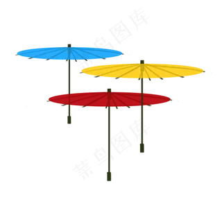 清明节雨伞png素材