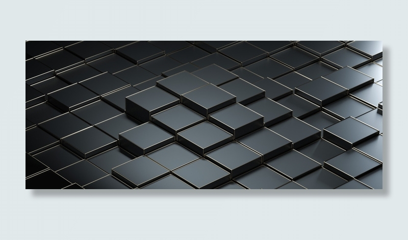黑色黑金立方体质感背景展台背景图片素材