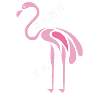 粉色站直的爱情鸟免抠图